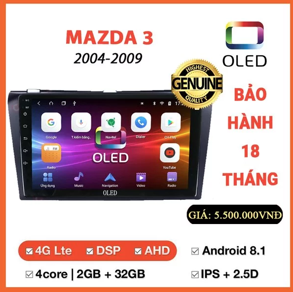 MÀN HÌNH OLED MAZDA 3 2004 2009